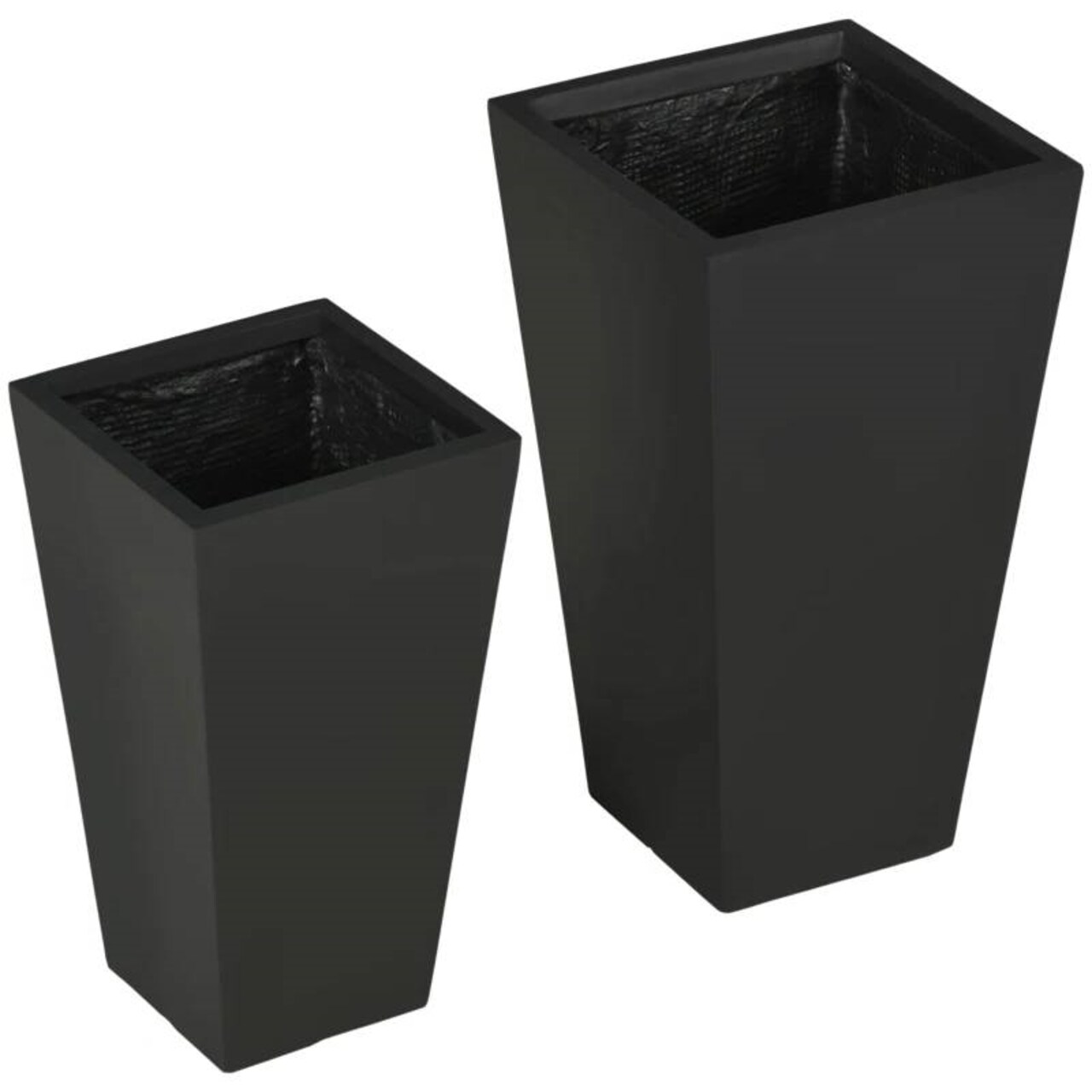 Magnesium Oxide Stackable Outdoor Planter Set of 2 with Drainage Holes